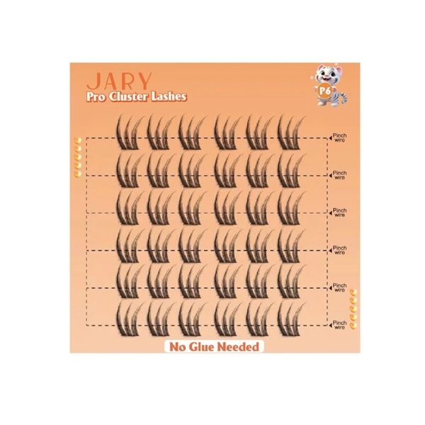 Lông Mi Giả Jary Pro Cluster Lashes Có Sẵn Keo - P6 Vuốt Mèo
