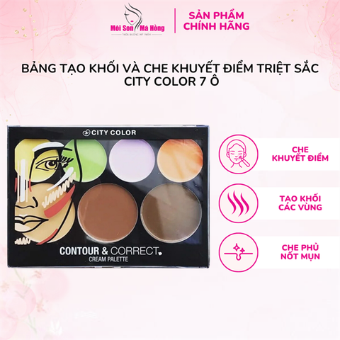 Bảng tạo khối & Che khuyết điểm City Color Contour & Correct Cream Palette