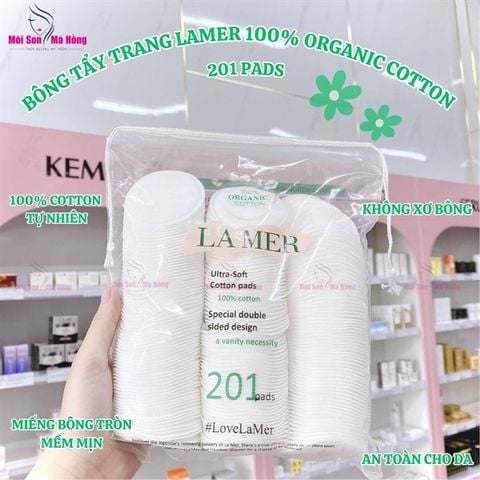 Bông tẩy trang LaMer 201 miếng Ultra - Soft Cotton Pads La Mer