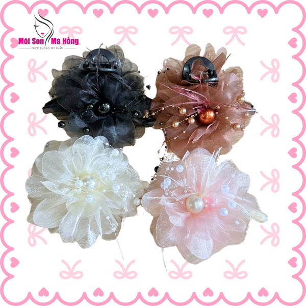 KẸP TÓC HOA MẪU ĐƠN TUA RUA