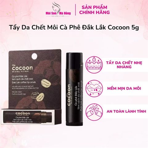 (CÔNG TY) Tẩy Tế Bào Chết Môi Cocoon Từ Cà Phê Đắk Lắk 5g