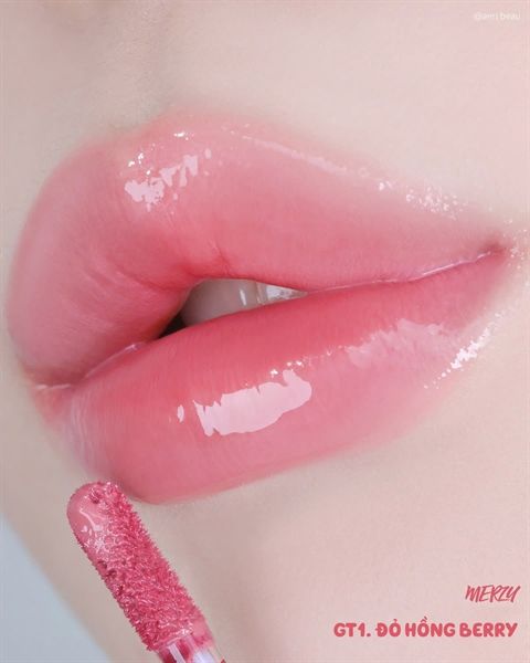 Son Bóng Merzy Bisous Glowy Gel Tint 4g #GT1 Đỏ Hồng Berry