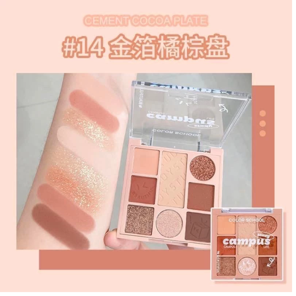 Phấn Mắt 8 Ô Color School Playing Magic Cube Eye Shadow Palette 12.3g #14