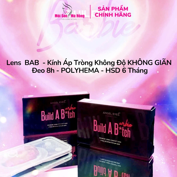 Lens BAB Gray  - Kính Áp Tròng Không Độ KHÔNG GIÃN  Đeo 8h - POLYHEMA - Tái sử dụng 6 Tháng
