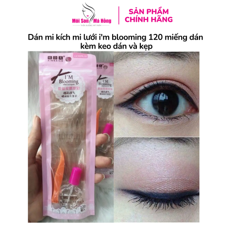 Dán mi kích mi lưới i'm blooming 120 miếng dán, kèm keo dán và kẹp