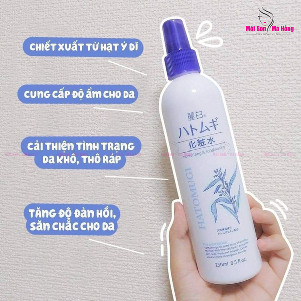 Xịt khoáng dưỡng trắng Hatomugi chai 250ml