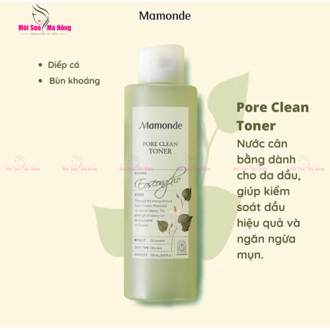 Nước hoa hồng Diếp Cá, Lỗ Chân Lông Mamonde Pore Clean Toner 250ml