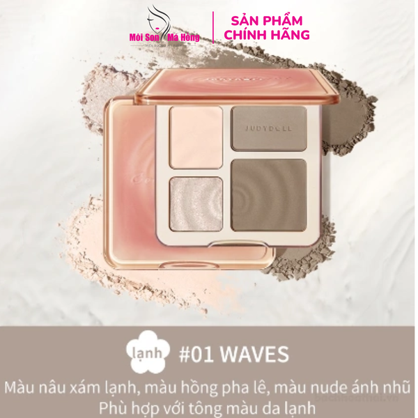 (Công ty) Phấn Bắt Sáng Và Tạo Khối Tự Nhiên, Lâu Trôi, Chống Nước Judydoll Highlight & Contour