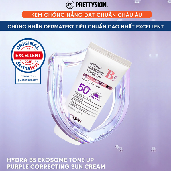 Kem Chống Nắng Hiệu Chỉnh Tone Da Hydra B5 Exosome Tone Up Prettyskin 50ML
