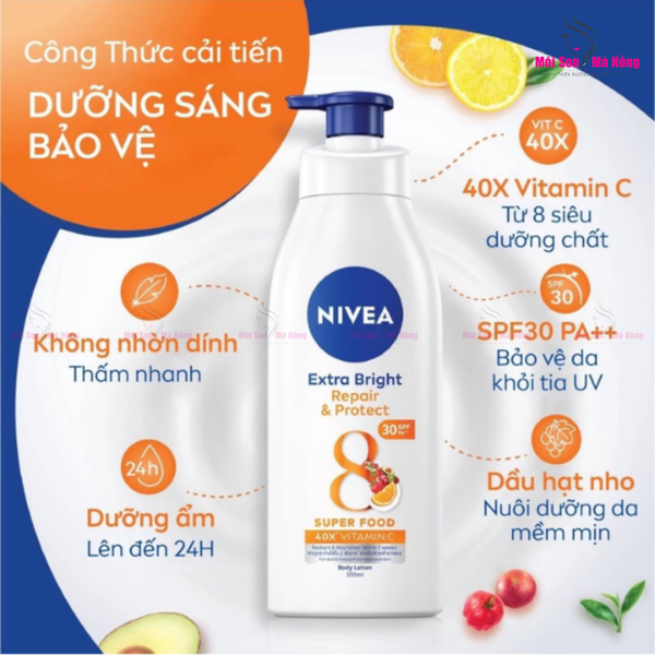 Sữa Dưỡng Thể Nivea Giúp Phục Hồi & Chống Nắng SPF 30 350ml