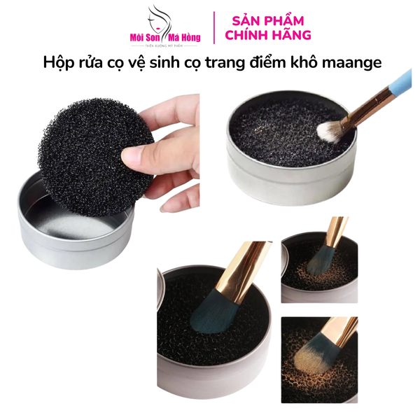 Hộp rửa cọ vệ sinh cọ trang điểm khô maange
