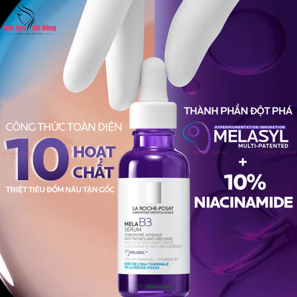 Serum La Roche-Posay Giảm Thâm Nám & Dưỡng Sáng Da 30ml Mela B3 Serum