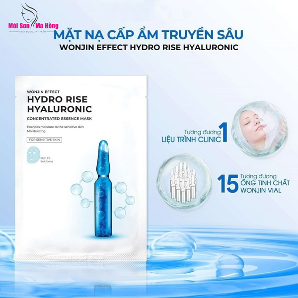 Mặt Nạ Giấy Truyền HA Wonjin Effect Hydro Rise Hyaluronic (Hộp 30 Miếng)