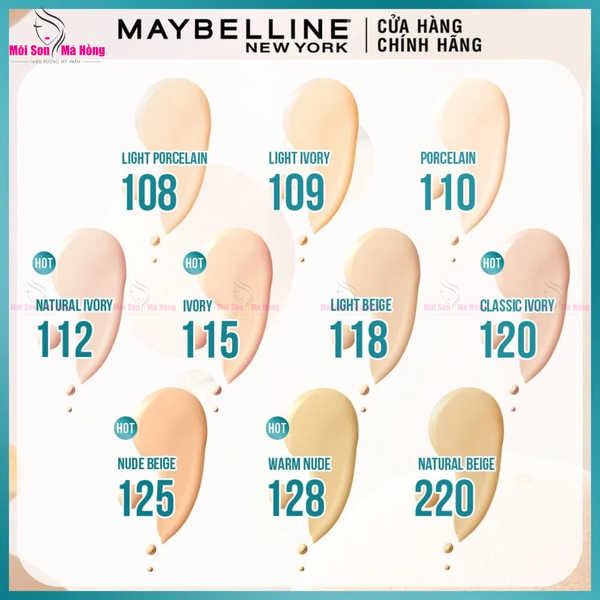 Kem Nền Kiềm Dầu, Cho Lớp Nền Mịn Lì Tự Nhiên Maybelline Fit Me Matte Poreless Foundation 30ml