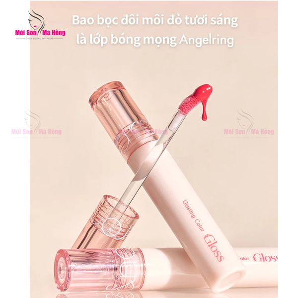 [Màu 01-10] Son Bóng Thuần Chay Cho Môi Căng Mọng, Mềm Mịn Romand Glasting Color Gloss 4g