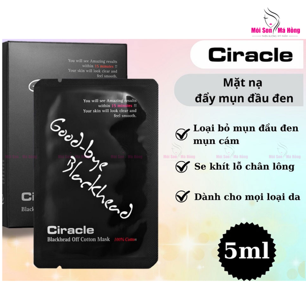 Mặt Nạ Đẩy Sạch Mụn Đầu Đen Ciracle Goodbye Blackhead Off Cotton Mask