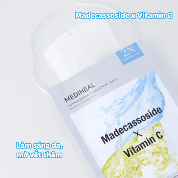 Mặt Nạ Sáng Da Mediheal Derma Synergy Wrapping Mask Madecassoside X Vitamin C 25ml