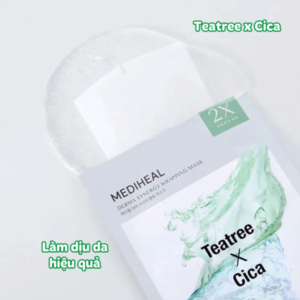 Mặt Nạ Dịu Da Mụn Mediheal Derma Synergy Wrapping Mask Tea Tree X Cica 25ml