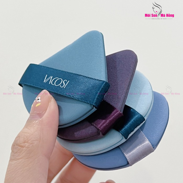 Bông Cushion Vacosi 2 Mặt Màu Tím BP53  (Túi 2 Cái)