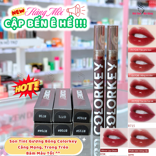 Son Tint Gương Bóng Bền Màu, Lâu Trôi Colorkey Airy Lip Mirror Series 1.7g