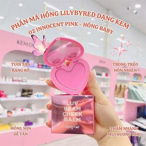 Phấn Má Dạng Kem Lilybyred Luv Beam Cheek Balm 02