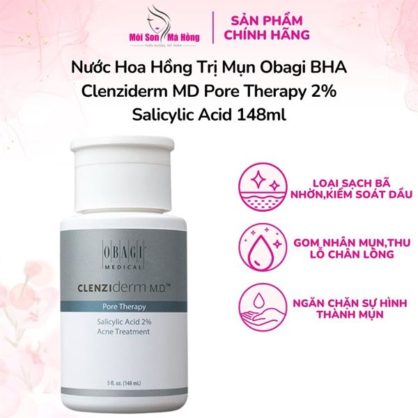 Nước Hoa Hồng OBAGI Clenziderm MD Pore Therapy Giảm Mụn 148ml