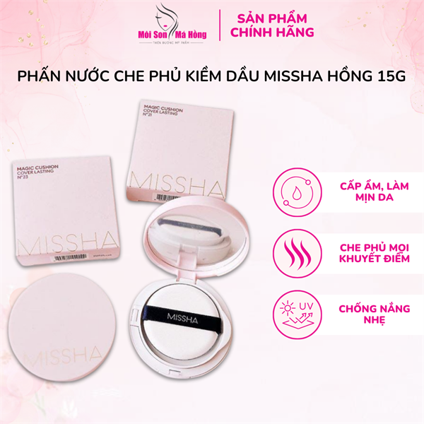 (CÔNG TY) Phấn Nước Che Phủ Tốt, Lâu Trôi Missha Magic Cushion Cover Lasting SPF50+/PA+++ 15g