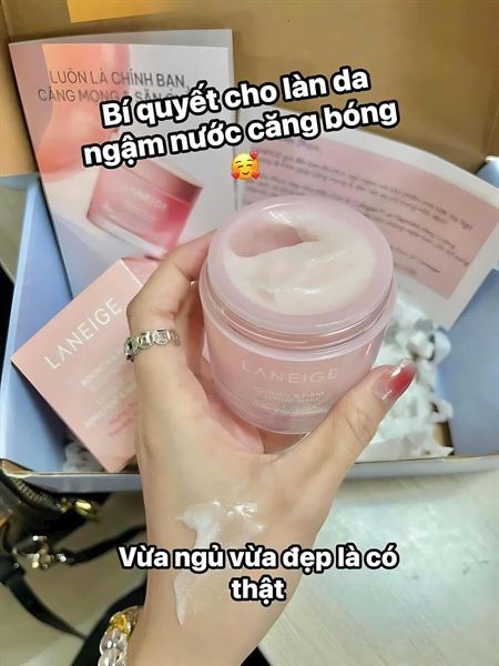 Mặt nạ ngủ Laneige bouncy & firm sleeping mask hồng size mini 10ml