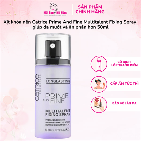 Xịt Khoáng Khóa Nền Catrice Prime And Fine Multitalent Fixing Spray 50ml