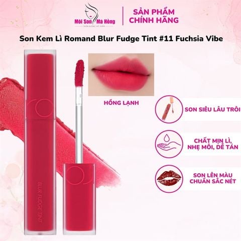 Son Kem Lì Romand Blur Fudge Tint #11 Fuchsia Vibe