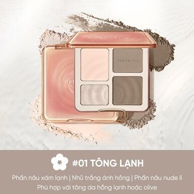 Bảng Highlight Và Tạo Khối Judydoll 4 Màu - 01 Tông Lạnh 9g Highlight & Contour Palette