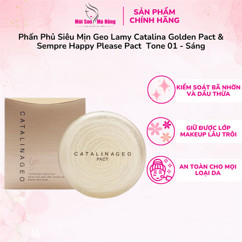 Phấn Phủ Geo Vàng Sempre Happy & Please Pact 01