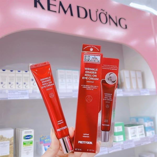 Kem Mắt Dạng Lăn PrettySkin Wrinkle Eraser Roll Eye Cream Retinol 30ml