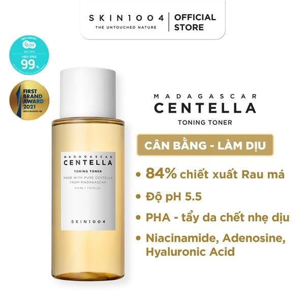 Nước Hoa Hồng Rau Má Skin1004 Madagascar Centella Asiatica Toning 210ml