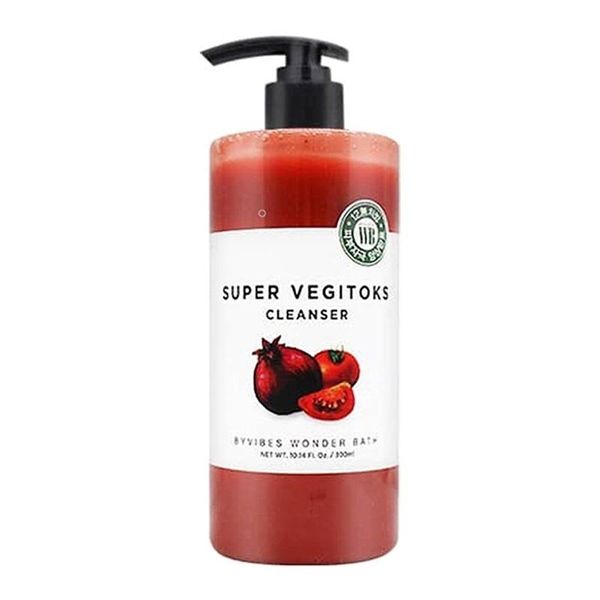 Sữa Rửa Mặt Rau Củ Byvibes Wonder Bath Làm Sáng Da 300ml Super Vegitoks Cleanser Red
