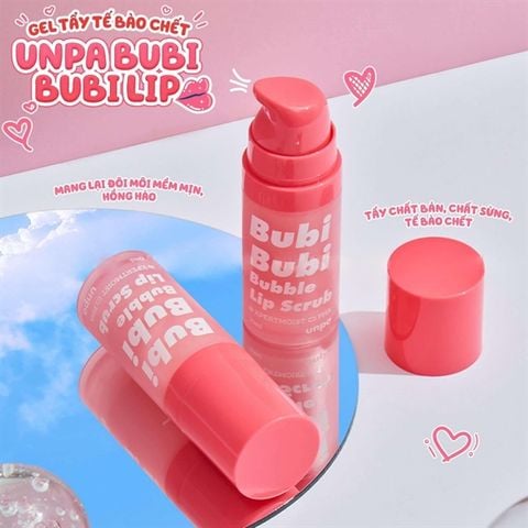 (CÔNG TY) Tẩy Tế Bào Chết Môi Dạng Sủi Bọt Unpa Bubi Bubi Lip 001