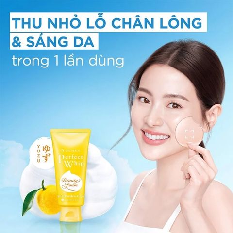 Sữa Rửa Mặt Senka Perfect Whip Vitamin C Poreless Glow 50g