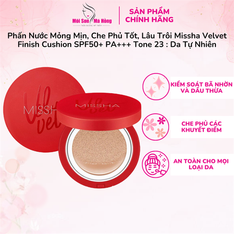 Phấn Nước Missha Đỏ Velvet Finish Cushion N23
