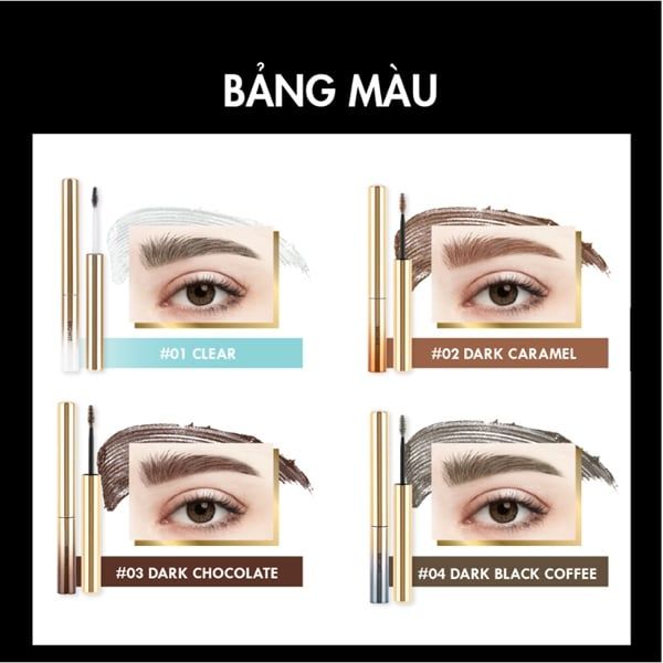 Mascara Lông Mày Nongchat Setting Eyebrow #02 Dark Caramel