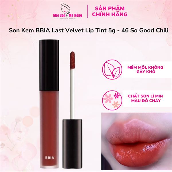 Son Kem BBIA Last Velvet Lip Tint 5g - 46 So Good Chili