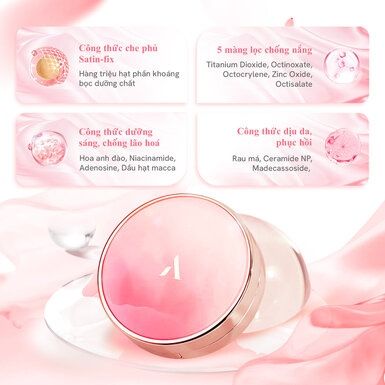 (CÔNG TY) Phấn Nước Aperire Chống Nắng Che Phủ Cao 01 Tông Da Sáng 13g Day Dream Cover Cushion SPF50+ PA++++ - 01 Rose Petal