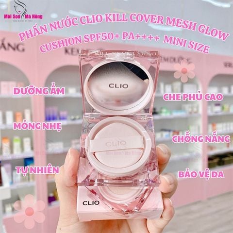 (Mini Size) Phấn Nước Che Phủ Clio Kill Cover Mesh Glow Cushion SPF50+ / PA++++ - 4-BO Ginger: Dành cho tone da trung bình