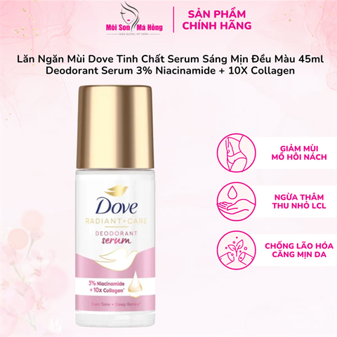 Lăn Ngăn Mùi Dove Tinh Chất Serum Sáng Mịn Đều Màu 45ml CHAI HONG