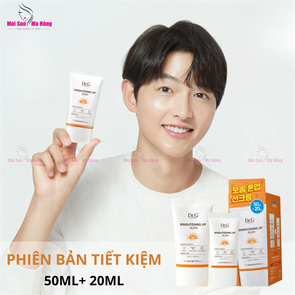 Set Kem Chống Nắng Dưỡng Sáng Da Dr.G Brightening Up Sun+ SPF50+ PA+++ 50ml + 20ml