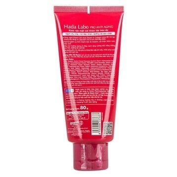 Kem Rửa Mặt Hada Labo Dưỡng Chuyên Biệt Ngừa Lão Hóa 80g ĐỎ