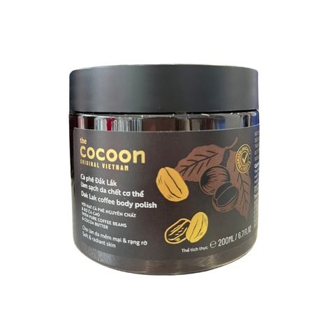 Tẩy Tế Bào Chết Body Cocoon Dak Lak Coffee Body Polish Cà Phê Đắk Lắk 200ml (Mã Mới)