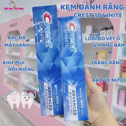 Kem Đánh Răng Crest 3D White Advanced Whitening