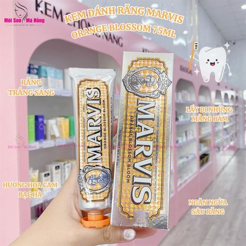 Kem Đánh Răng Marvis Loại Bỏ Mảng Bám Vết Ố Vàng Làm Trắng Răng 85m