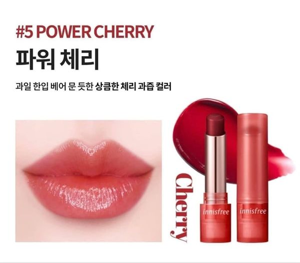 Son Dưỡng Có Màu Innisfree Dewy Tint Lip Balm 3.2g #5 Power Cherry