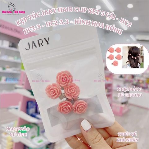 KẸP TÓC JARY HAIR CLIP SET 5 CÁI - HC2 - HC2.3 - HC2.3.3 - HÌNH HOA HỒNG